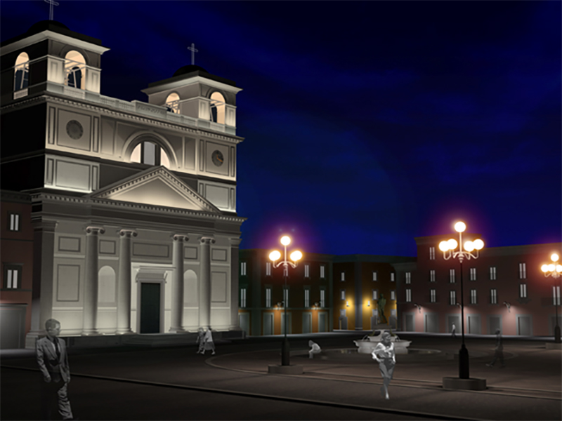 Illuminazione artistica del Duomo di L'Aquila